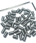 50-piece 8-32 x 1/4 inch stainless steel Allen head set screws with 5/64 inch Allen wrench, hex socket grub screws, 304 stainless