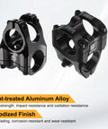 Heavy Duty Aluminum Alloy Bike Stem for 31.8mm Handlebars, 35mm Length, Fits 1 1/8 Inch Fork with anodized black finish