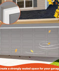 Installed white Elvone garage door top-and-sides seal on a residential door; 40 ft TPE weatherstripping with nails.