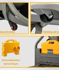 Heavy Duty Electric Pallet Jack Loader With 3300 Lbs Capacity, Zero Maintenance Brushless Motor, And Powerful 48V Battery features balanced and climbing aid wheels.