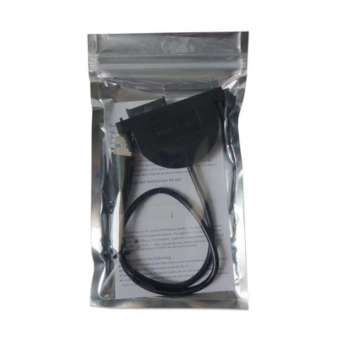 USB 3.0 SATA Slimline Optical Disc Drive Cable 6 Pin And 7 Pin For Laptop CD DVD RW Blu Ray Drive USB 3.0 Interface Hot Plug Plug And Play Portable Lightweight And Easy To Carry in plastic bag