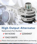 High Output 170 Amp 12V Alternator Replacement For 2014 To 2018 Chevy Silverado 1500 And GMC Sierra 1500 Plus 2015 To 2020 Suburban Tahoe Yukon Cadillac Escalade 4.3L 5.3L 6.2L Replaces 84143540 And 22949467 in an engine bay