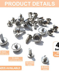 24 Piece Stainless Steel Helmet Visor Screws Kit With Visor Clips Universal Sports Helmet Hardware Replacement, assorted screw sizes