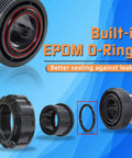 1 Inch Slip Union Coupling Pipe Fitting 4 Pack Schedule 80 With EPDM O Ring Socket X Socket Grey Durable For Home Plumbing