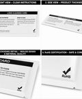24 Pack Printer Cleaning Card Kit For Zebra Zxp Series 7 Includes T586 Long And T239 Magnetic Encoder Sheets, front and side views of cleaning card packaging.