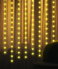 160 LED Star Curtain Lights For Bedroom And Nursery, 118 X 78.7 Inch Warm White Fairy String Lights, USB Powered, Cozy Ambiance