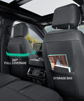 Ford F150 Seat Covers Full Set Leather Waterproof, Custom Fit for SuperCrew Crew Cab 2015-2026, showing rear seat coverage