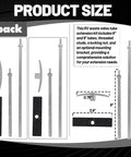 Two Pack Universal RV Waste Valve Replacement Kit With Camper Dump Valve Handle And Tube Extensions For Easy Install And Adjustable Length Includes Six Inch And Nine Inch Tubes And Optional Mounting Bracket product image