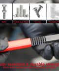 CENFORGE 3-piece thread restorer set with red-handled file for repairing external bolts and screws.