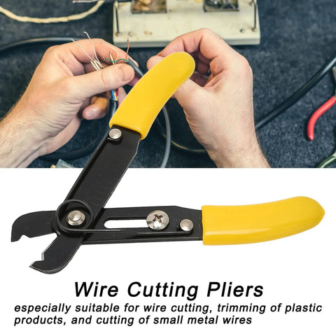Heavy Duty Rock Solid Electrician Wire Stripper Featuring Comfortable Grip And Spot On Single Hole Cutter For Diy Electronics Jewelry And Watch Repair No Sweat Quick Fixes being used on wires.
