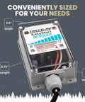 Easy Start Breeze 399 Soft Starter For RV Air Conditioners with dimensions 3.5" x 5.75" x 2", shown in compact design