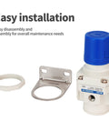 3/8 Inch NPT Air Pressure Regulator For Air Compressors With No Fuss Easy Pull Knob, 0-145 PSI Operating Range, 145 Max, 89 CFM Flow, Gauge 0-160 PSI, AR3000-03 Drying System Compatible with blue knob, mounting bracket, and ring.