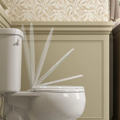Hella Smooth Quiet Close Elongated Toilet Seat Featuring Dead Silent Lids And Grip Tight Hardware For Zero Slam Operation In Crisp White For Swift Bathroom Renovations