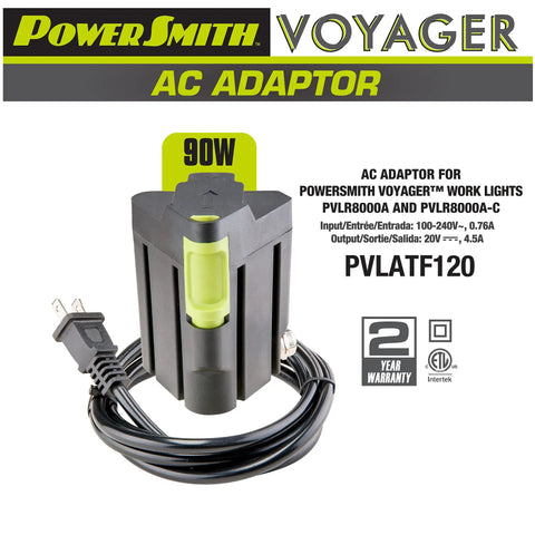 AC Power Adapter For Voyager Lights PVLATF120 No Light Included 120V AC To 20V DC 4.5A 90W Replacement Charger Black For PVLR8000a