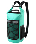 Adventure Ready 25L Roll Top Dry Bag Backpack Waterproof Dry Sack For Kayaking Boating Fishing Hiking And Rafting Lake Blue Durable 500D PVC