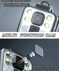 Pocket Size 1080P Body Camera with Audio and Video Recording On The Go Mini Cam Recorder 64GB Waterproof Headlamp Flashlight