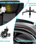 Big And Tall Office Chair 500 Lb Capacity Heavy Duty Desk Chair with scratch-resistant leather and silent rubber wheels