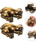 4 Pack Retro Frog Shape Pull Handles For Cabinets And Drawers, Dope Vintage Zinc Alloy Animal Knob Hardware, Sturdy Wardrobe