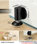 Heavy Duty Magnetic Door Stoppers Featuring Double Magnet Catch With Hardcore Hold To Keep Doors Shut Tight Easy Screw Or Peel Stick Install for door gaps of 0.2-1 inch.