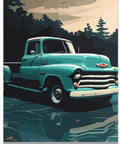 Legends Vintage Pickup Truck Wall Art Print 11x14 Inches Unframed Rustic Red Chevy Ford Decor For Living Room Or Office Classic Truck Poster With Retro Vibe And Timeless Color