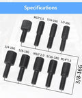 Various bolt sizes of 59 Piece Harmonic Balancer Puller And Installation Tool Kit with Flywheel Remover for GM models