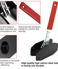 4 In 1 Universal Disc Brake Caliper Compression Tool with red handle, ergonomically designed, for single, dual, and quad piston calipers