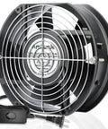 Beefy 110V 120V Axial Fan With Dual Ball Bearings And Switch For High Airflow 172Mm By 150Mm By 51Mm Exhaust Ready