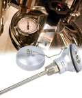 Beefed-Up PT100 Temperature Sensor Probe With Half Inch NPT Thread Head Stainless Steel Industrial Grade in industrial setting.