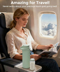 Keep It Crisp On The Fly With This Game Changing 22 Oz Breast Milk Cooler Bottle Packing Two 11 Oz Insulated Vials For Zero Ice All Day Storage Perfect For Busy Moms Demanding Hassle Free Pumping On The Move in airplane.