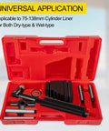 Universal Cylinder Liner Puller Tool Set For Auto And Diesel Engines, Dry And Wet Type Liner Puller in red case
