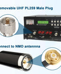 NMO Antenna Cable 15FT Low Loss RG58 Coaxial With Removable UHF PL259 Male Connector for VHF UHF CB Radios detail