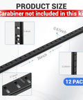 Diagram showing dimensions of Eight Piece 36 Inch Heavy Duty Shelf Track System Built To Last With Adjustable Brackets.