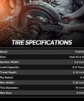 16x6.50 8 Lawn Mower Tires Set Of 2 4PR Turf Tubeless For Lawn And Garden Utility Vehicles Compatible With Most Mowers And Small UT Vs Turf Friendly Grip Pattern And Heavy Duty Traction. tire specifications chart
