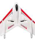 2.4GHz Ready To Fly RC Plane For Beginners With 3-Axis Gyro Auto Stabilization, white with red accents, front view