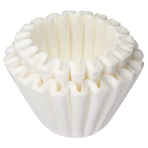 Wave Series KWF-185 Coffee Filters for 2 to 4 cup brews, white 50 sheets, stacked view.