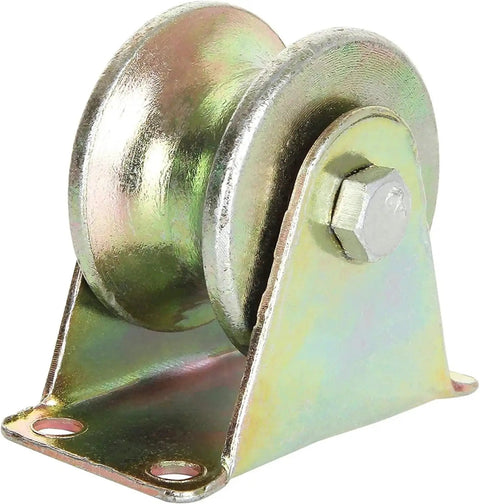 Heavy Duty V Groove Wheel Sliding Gate Casters Built Tough For A Smooth Roll On Any Track Featuring Real Deal Steel Pulley Systems - 2 Inch Steel Wheel
