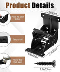 Heavy Duty Locking Hinges For Folding Tables And Furniture Fixtures Delivers Top Shelf Stability With dimensions showing easy fold features.
