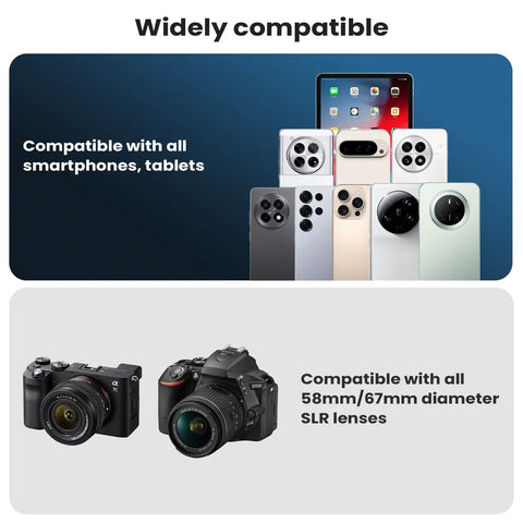 Dope 67mm Variable ND Filter 1 To 10 Stop For Phone And DSLR Cameras compatibility with smartphones and 67mm SLR lenses.