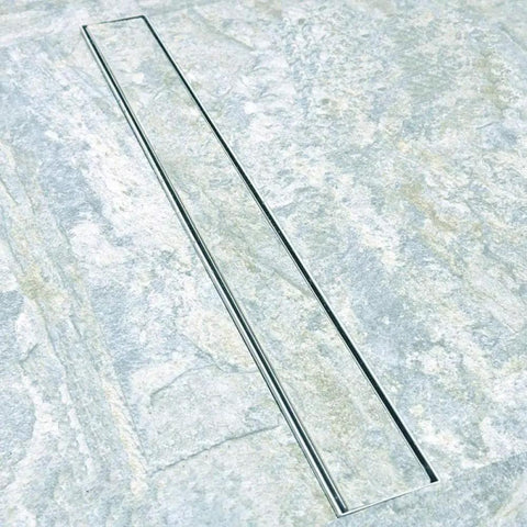 Solid Stainless Steel Floor Drain Catcher With Built In Hair Trap For Showers And Sinks Gravity Drainage flat rectangular design on floor