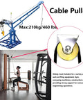 Heavy Duty 1.5 Inch Bearing Wheel Wire Rope Pulley Block With Triangular L Bracket For Lifting 300 Pound Capacity Supported By Quarter Inch Rope Suitable For Indoor Outdoor Doors Windows Shutters Furniture Fittings Cabinets And Drawers, shown on gym pulley setup