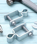 2 Pack 1-1/2 X 1-1/2 Square Post Female Hinges With 5/8 Pintle For Chain Link Fence Gates Galvanized Steel Hinge Set