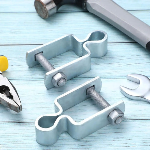 2 Pack 1-1/2 X 1-1/2 Square Post Female Hinges With 5/8 Pintle For Chain Link Fence Gates Galvanized Steel Hinge Set