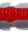 Universal Dual Action Nylon Wall Anchors For Drywall And Solid Surfaces Fits Four To Six Screw Sizes One Inch Long close-up view of heavy-duty nylon wall anchor with red markings