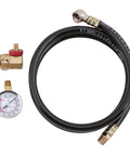 Air Tank Repair Kit With Safety Valve, 0 To 200 Psi Pressure Gauge, 4 Ft Air Hose With Tire Chuck, Heavy Duty Manifold, Model W10058