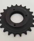 21 Tooth Belt to Chain Drive Front Sprocket for Sportster Evolution 883 1200 XL 1991-2020, showing toothed edges and center hole
