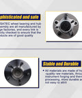 Rear Wheel Bearing And Hub Assembly For Chevy Cobalt HHR Malibu Pontiac G6 Saturn Aura 5 Lug With ABS Direct Fit Rear Replacement For 2005 2010 Models Premium Quality Durable Alloy Hub