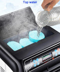 Straight Up Beast 4200 CFM Evaporative Cooler Keeping You Chill With Its 13.2 Gallon Tank, pouring water into the unit with ice packs