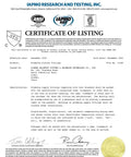 Certificate of listing for plumbing fixture fittings by IAPMO Research and Testing, Inc., dated November 2019 - November 2024.
