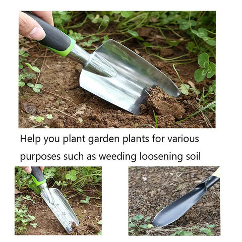 Garden Trowel And Wide Hand Shovel With Pointed Tip And Soft Rubberized Non Slip Ergonomic Handle For Planting Transplanting Weeding Moving And Smoothing Soil Bright Green Aluminum Alloy Rust Resistant Durable Garden Tool Gift