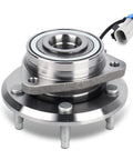 Front Wheel Hub Assembly 5-Lug with ABS for Chevy Equinox 07-09, Captiva Sport 12-15, Saturn Vue 08-10, Pontiac Torrent 07-09, Suzuki XL-7 513276 Replacement Bearing and Hub, shown from front view with visible ABS sensor cable.